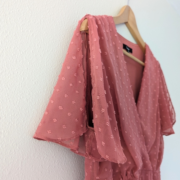 Lulu's Next to You Midi Dress in Rusty Rose Size M - Picture 4 of 9